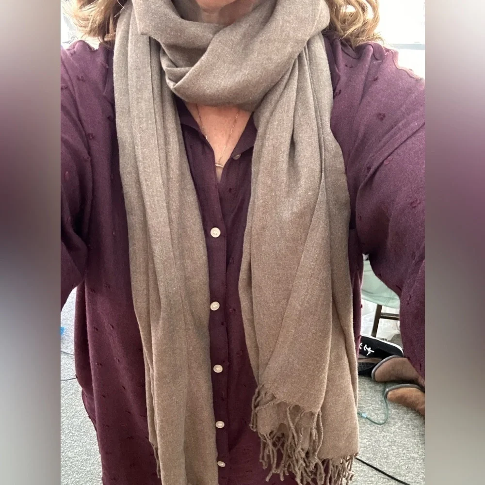Scarf - Gorgeous Autumnal Brown - 72 inches by 26 inches Beautiful & Big